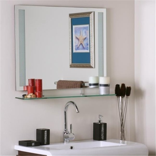 Decor Wonderland Decor Wonderland SSM151 Frameless Amyrilla Mirror with shelf SSM151